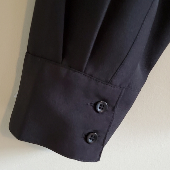 Black J-CREW Top Women Petite Large Blouse NWT - Picture 11 of 16